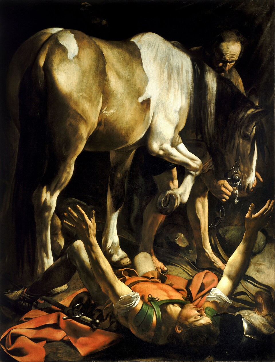 Caravaggio, Conversion on the Way to Damascus, 1601, Cerasi Chapel, Santa Maria del Popolo, Rome/Public Domain