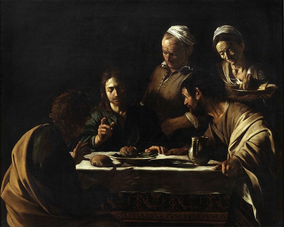 Supper at Emmaus (Milan), 1606. Brera, Milan/ Public Domain