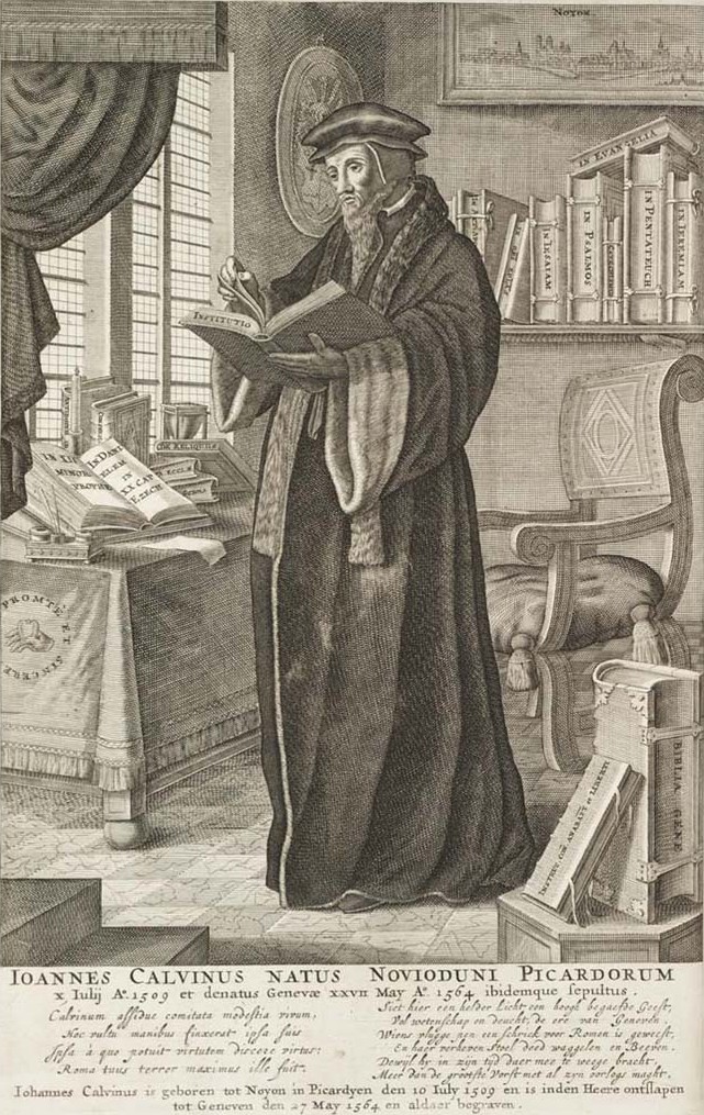 Ioannes Calvinus Natus Novioduni Picardorum(피카르디 지방 누아용에서 태어난 장 칼뱅)_Jakob von Sandrart의 동판화/Public Domain
